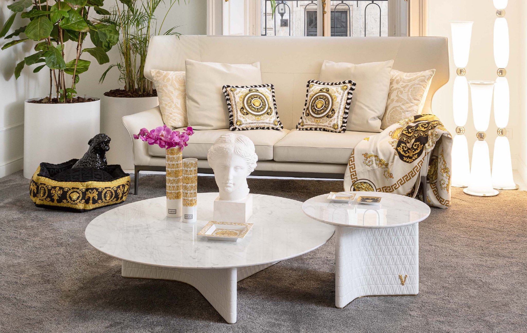 Versace Home Stiletto sofa in interior