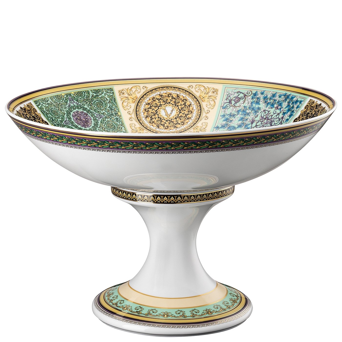 Versace Rosenthal Barocco Mosaic bowl on foot, 35 cm