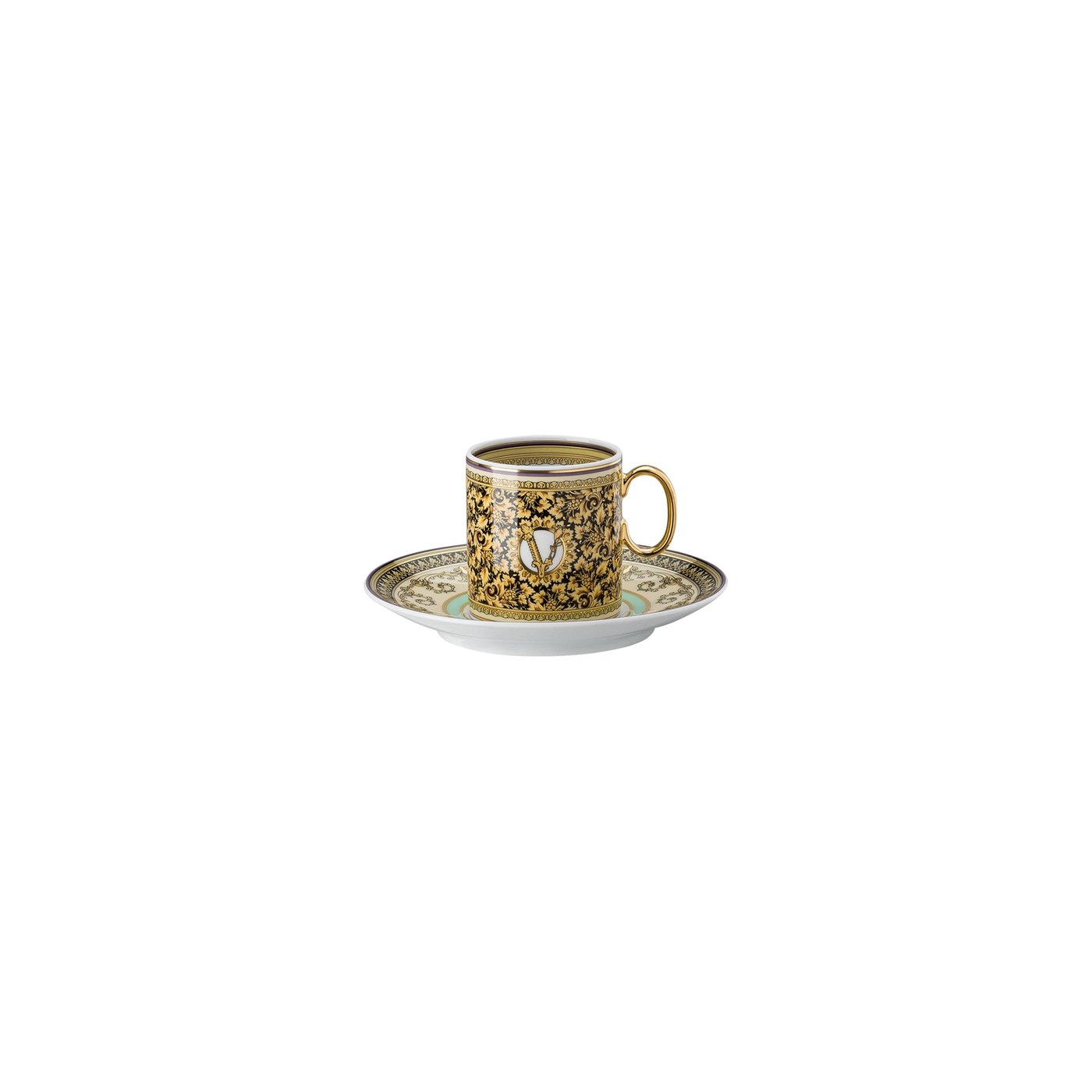 Versace Rosenthal Barocco Mosaic espresso cup & saucer