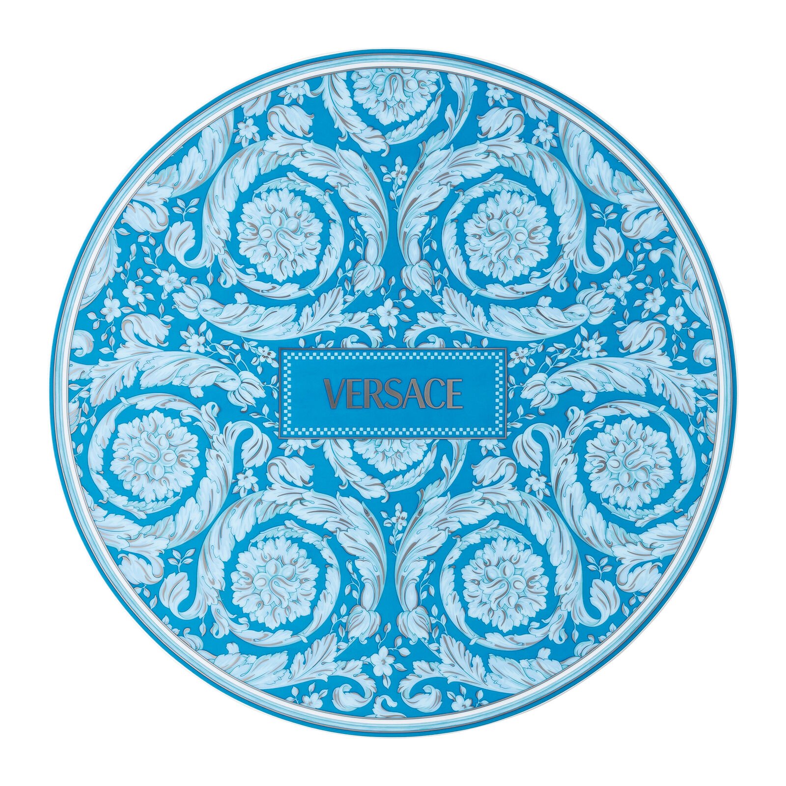 Versace Rosenthal Barocco Teal Service plate, 33 cm