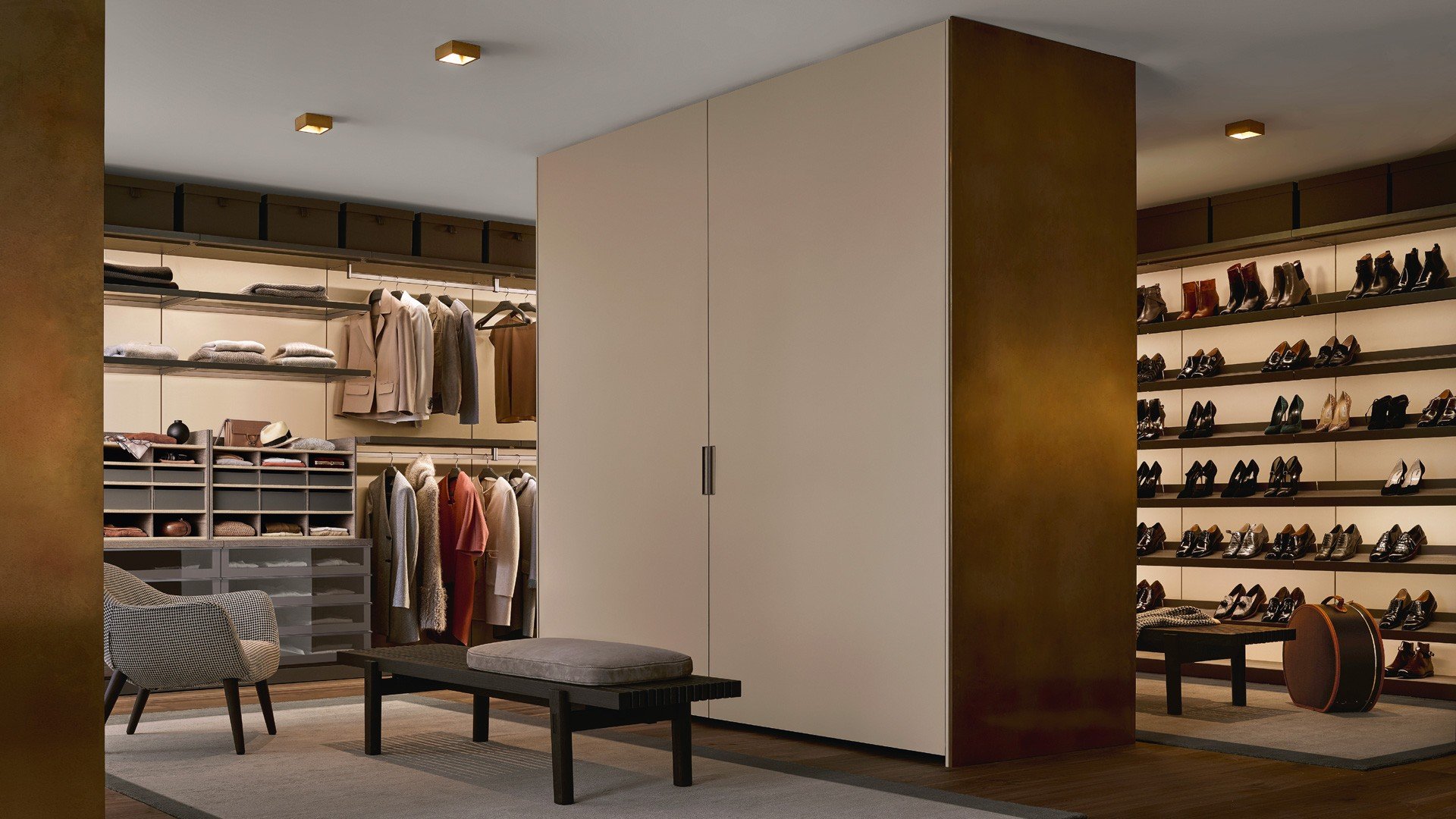 Poliform walk-in closet system