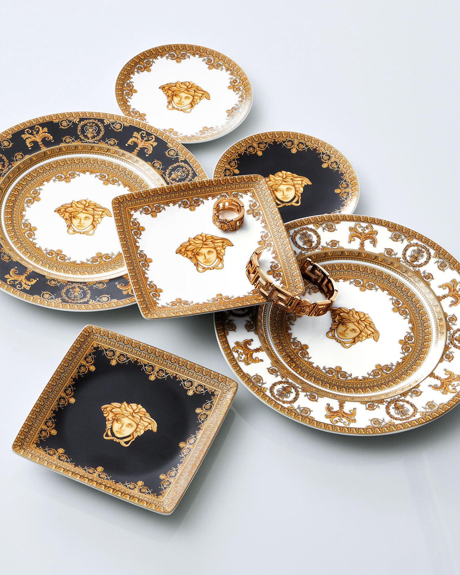 I ♡ Baroque Square Plate 12 cm