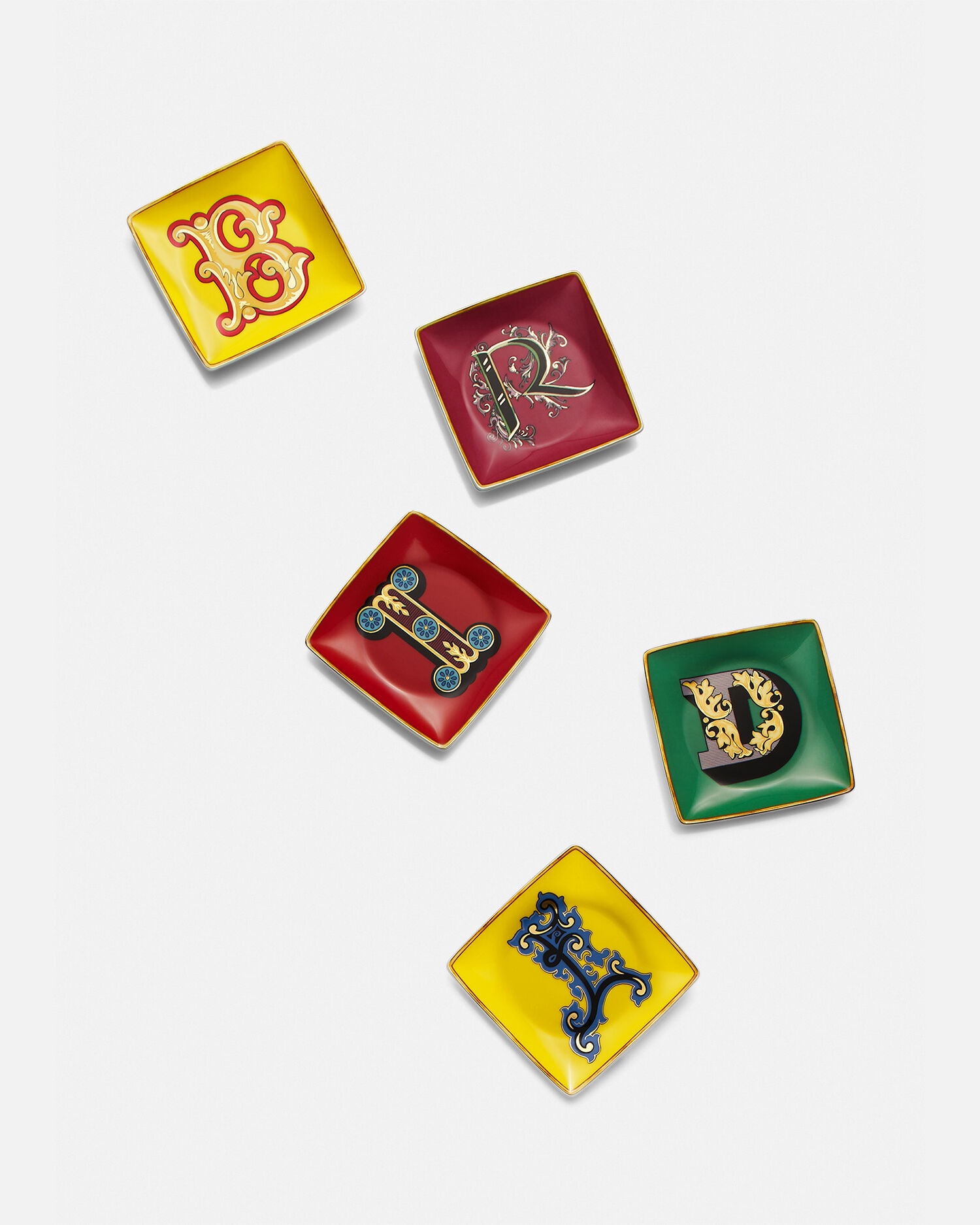 Versace Alphabet B Square Plate 12cm