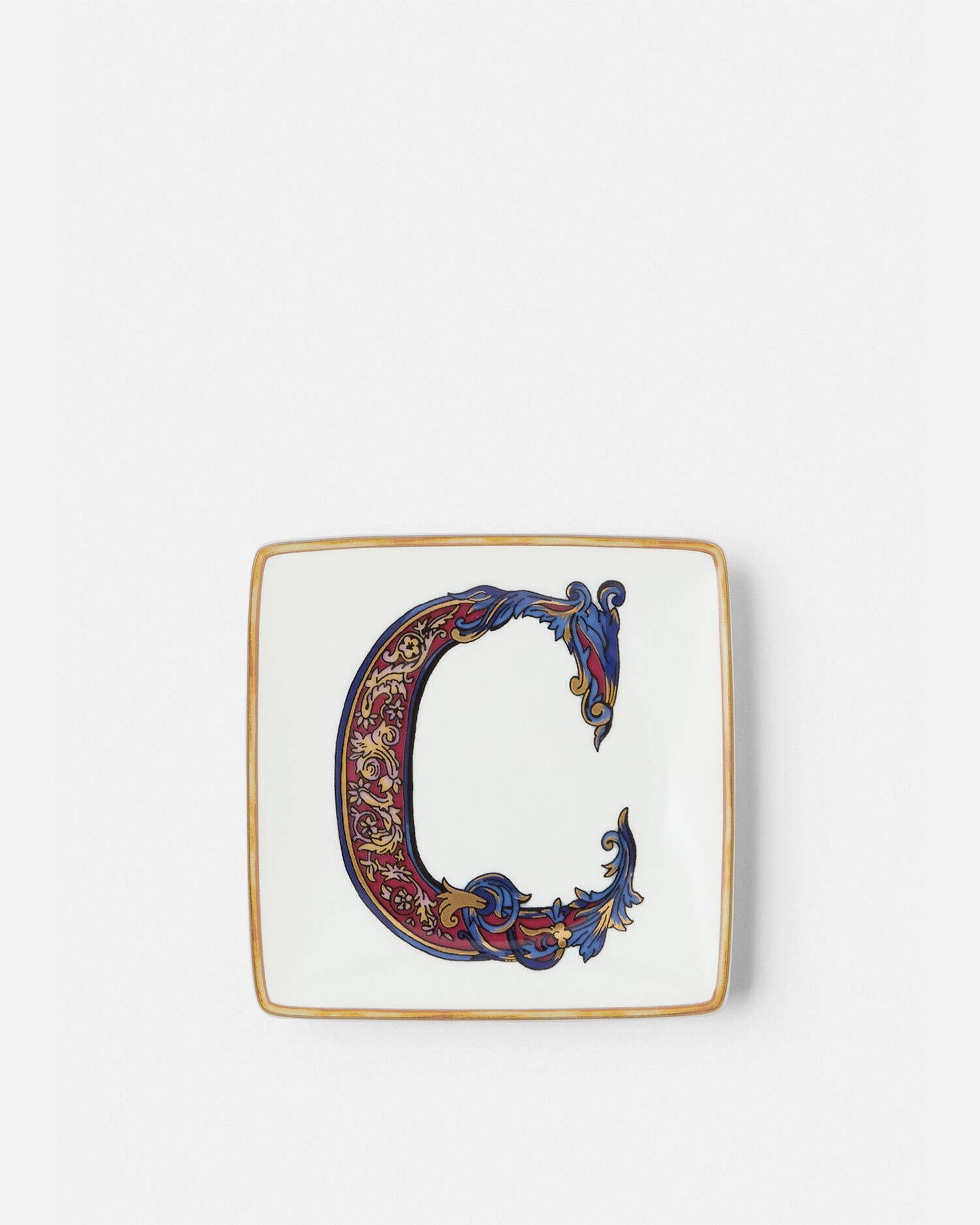 Versace Alphabet C Square Plate 12cm