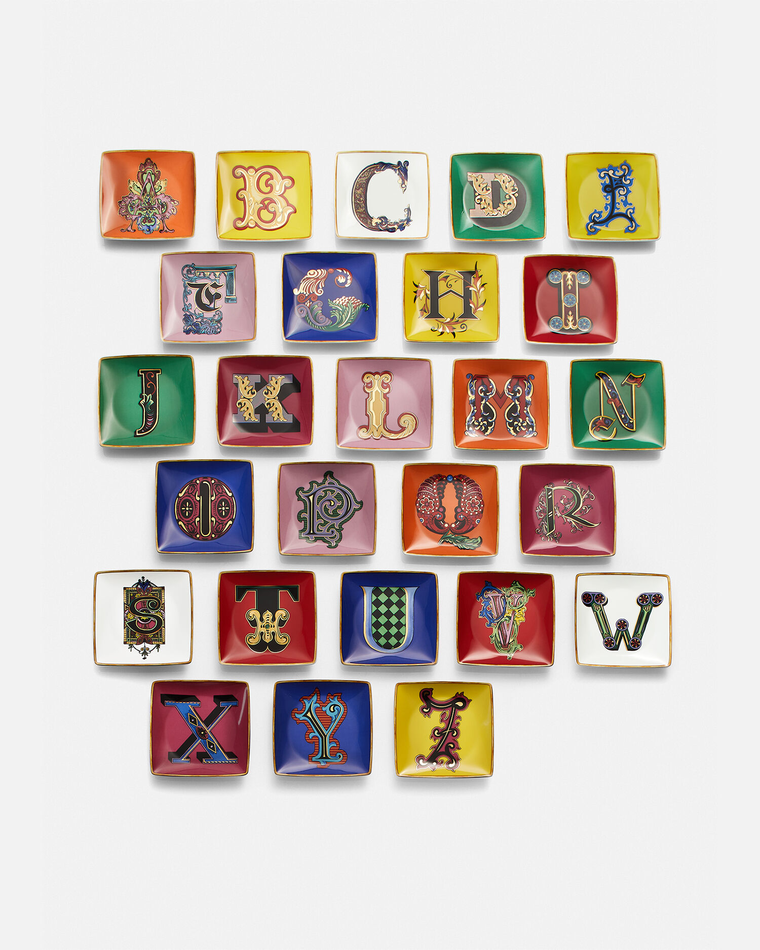 Versace Alphabet C Square Plate 12cm