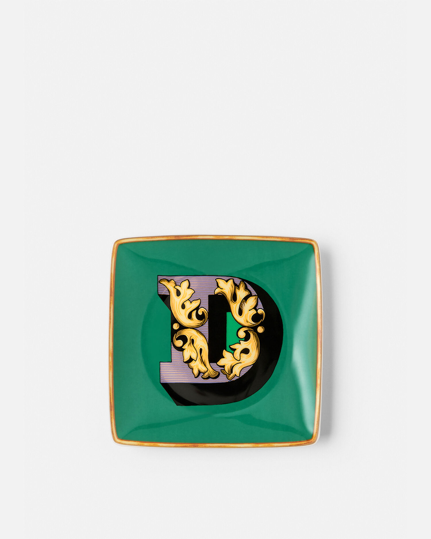 Versace Alphabet Square Plate 'D' 11,5 cm