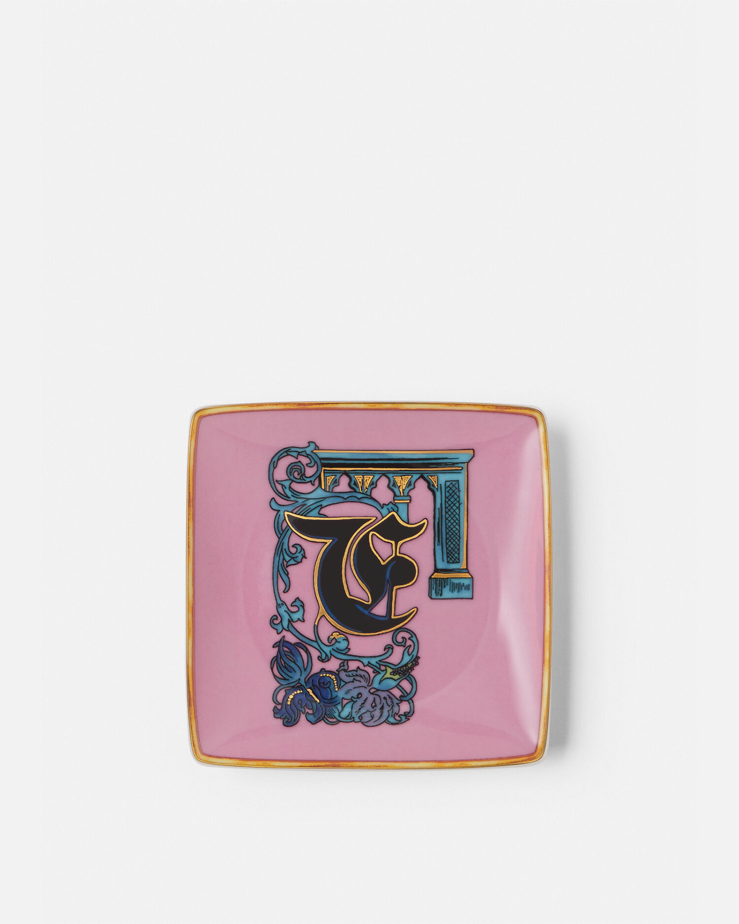 Versace Alphabet F Square Plate 12cm