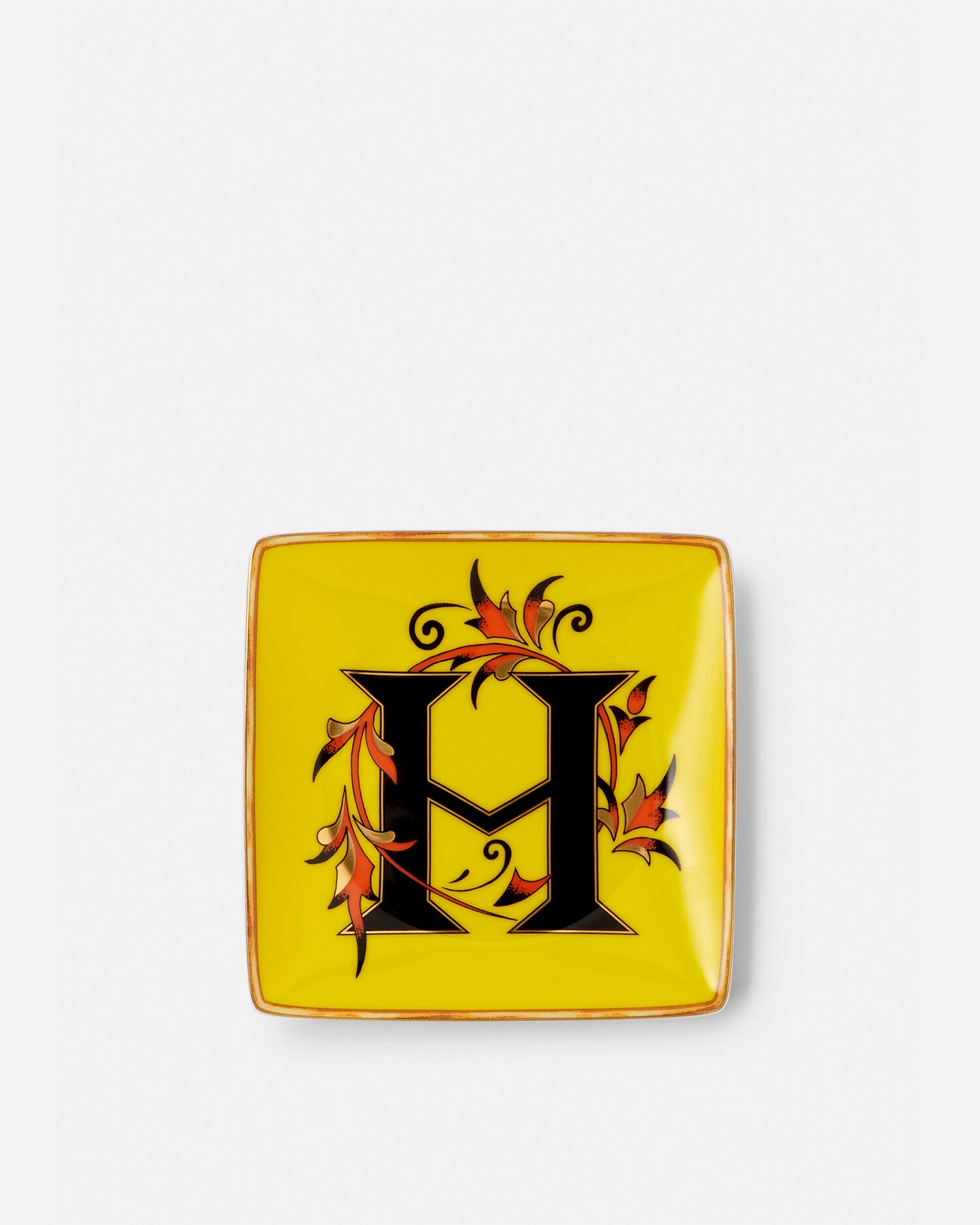 Versace Alphabet H Square Plate 12cm