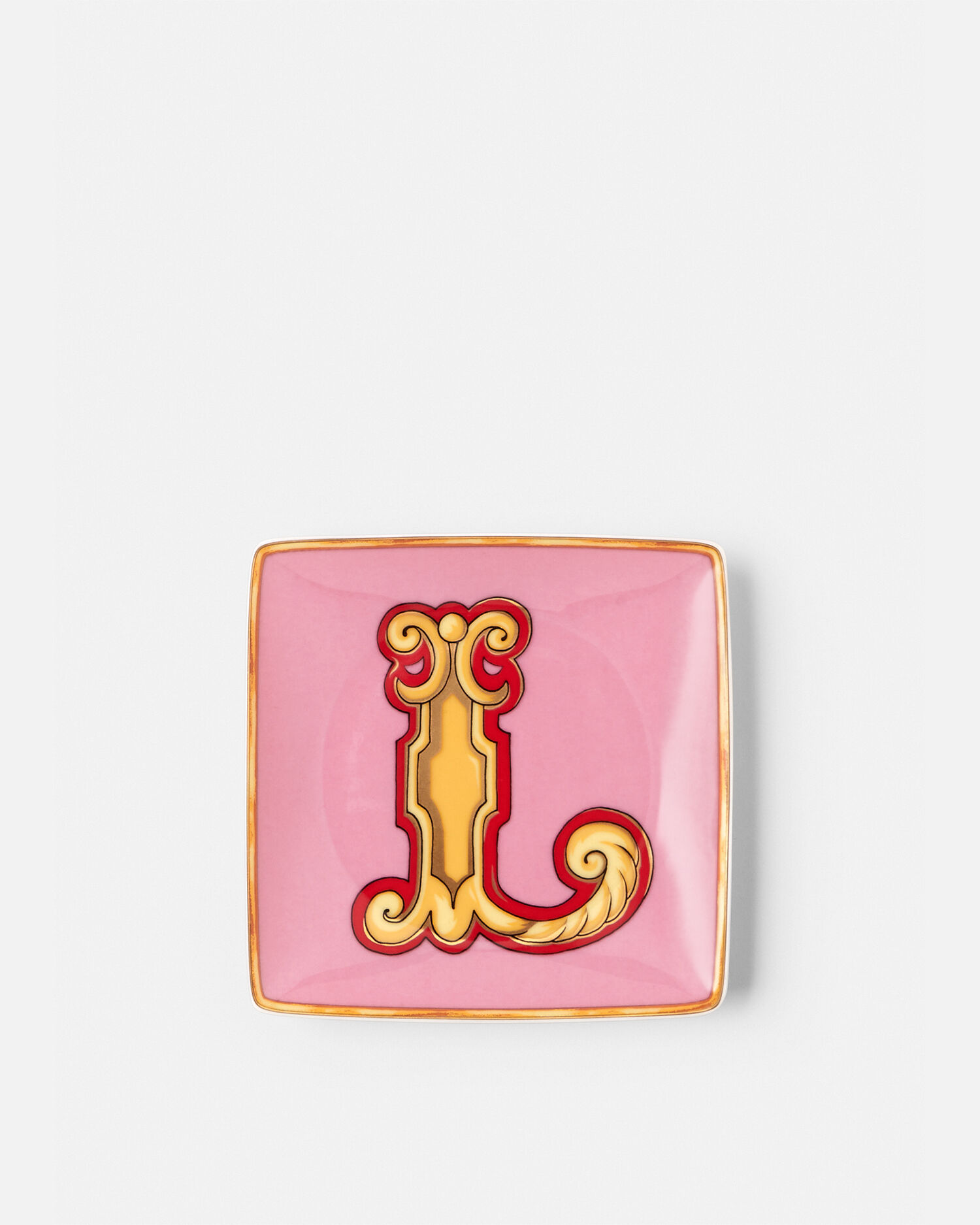 Versace Alphabet L Square Plate 12cm