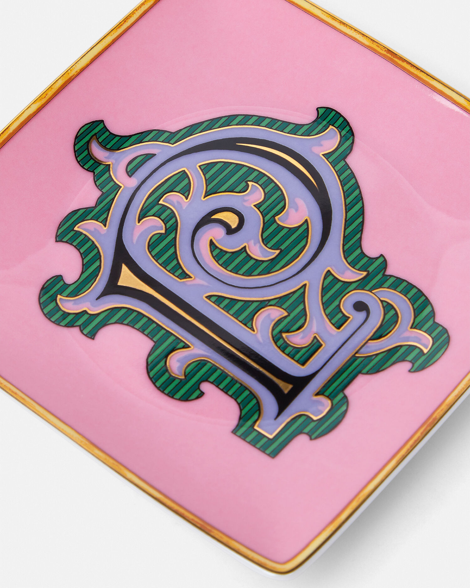 Versace Alphabet P Square Plate 12cm