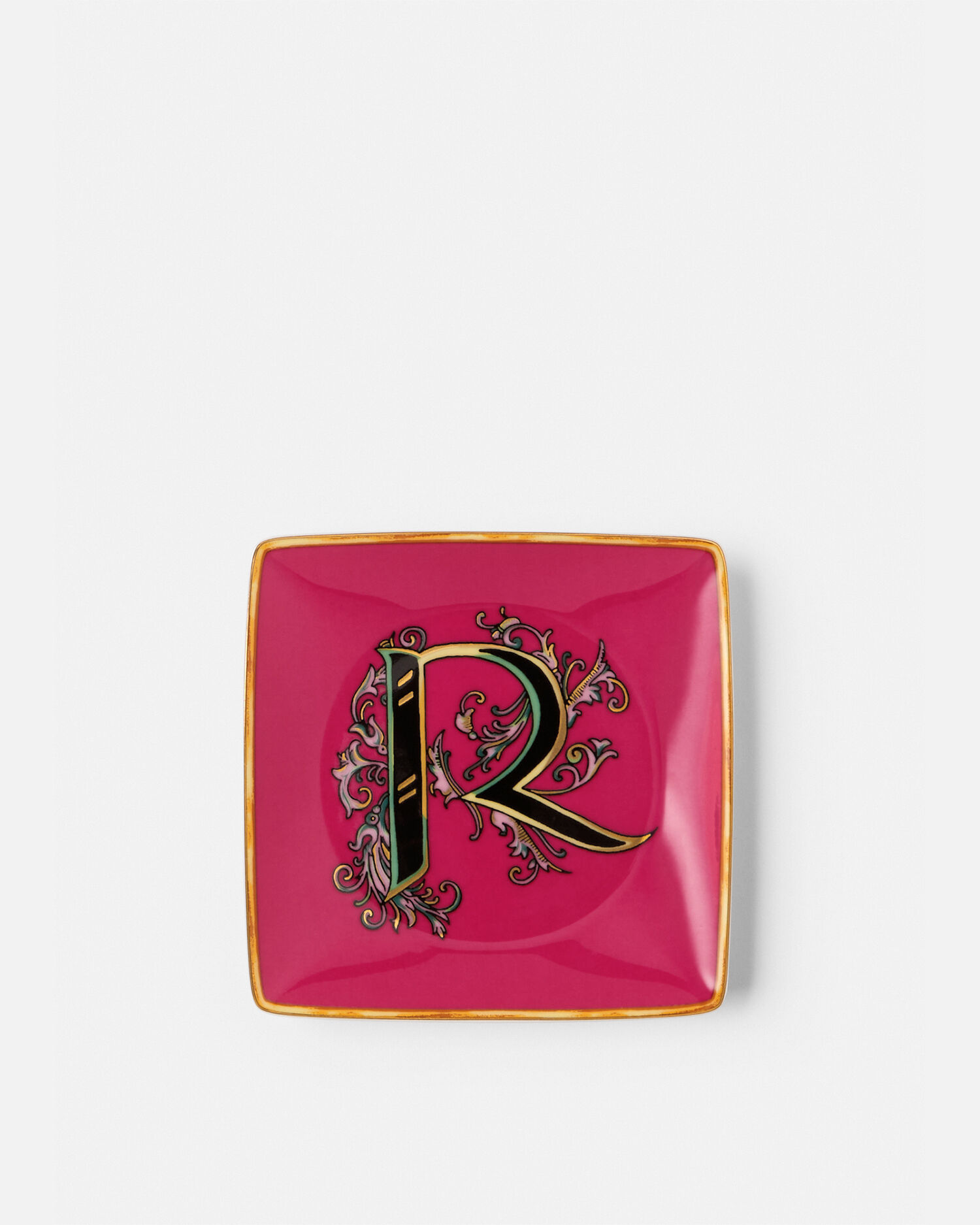 Versace Alphabet R Square Plate 12cm