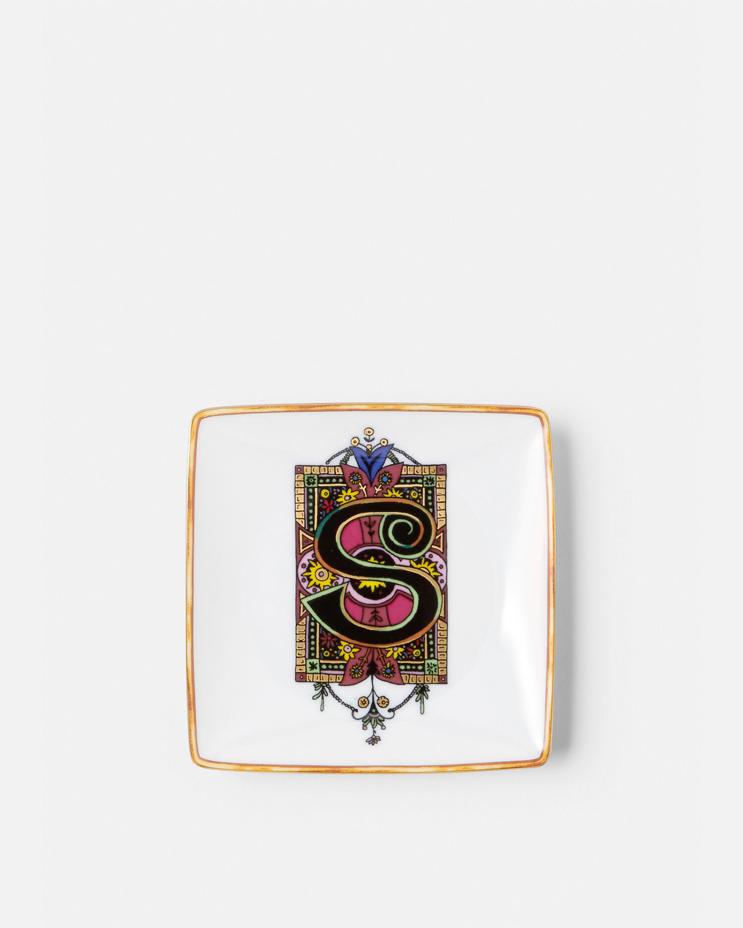 Versace Alphabet S Square Plate 12 cm