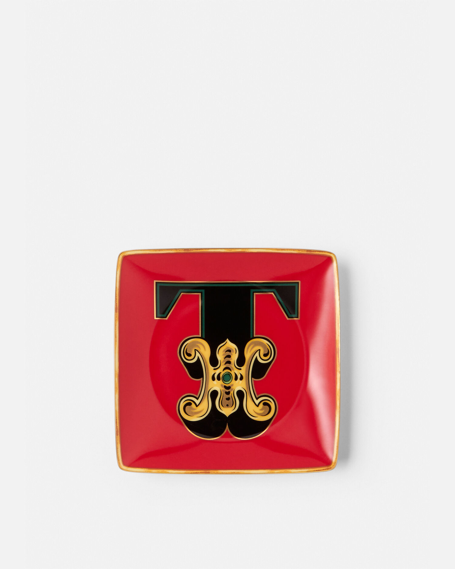 Versace Alphabet T Square Plate 12 cm