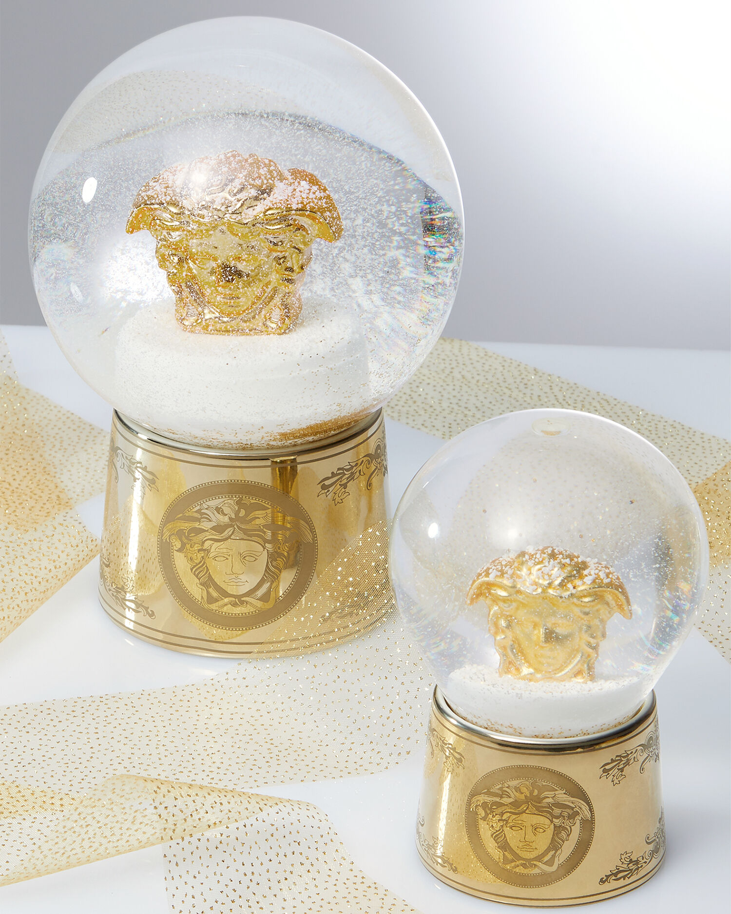 Golden Medusa Large Snow Globe