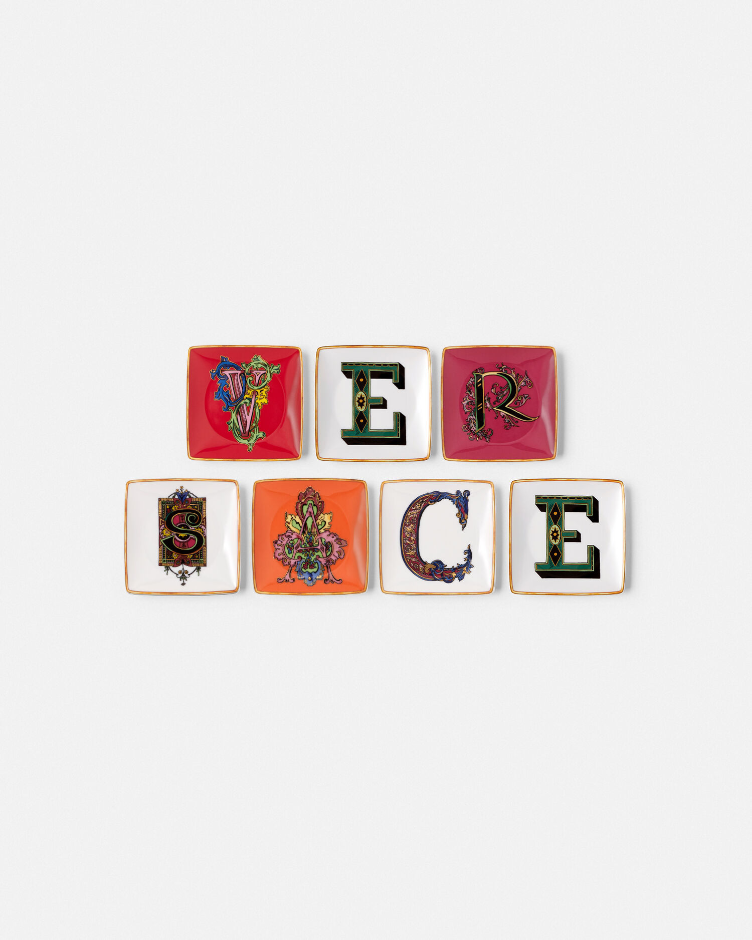 Holiday Alphabet Square Bowl Set