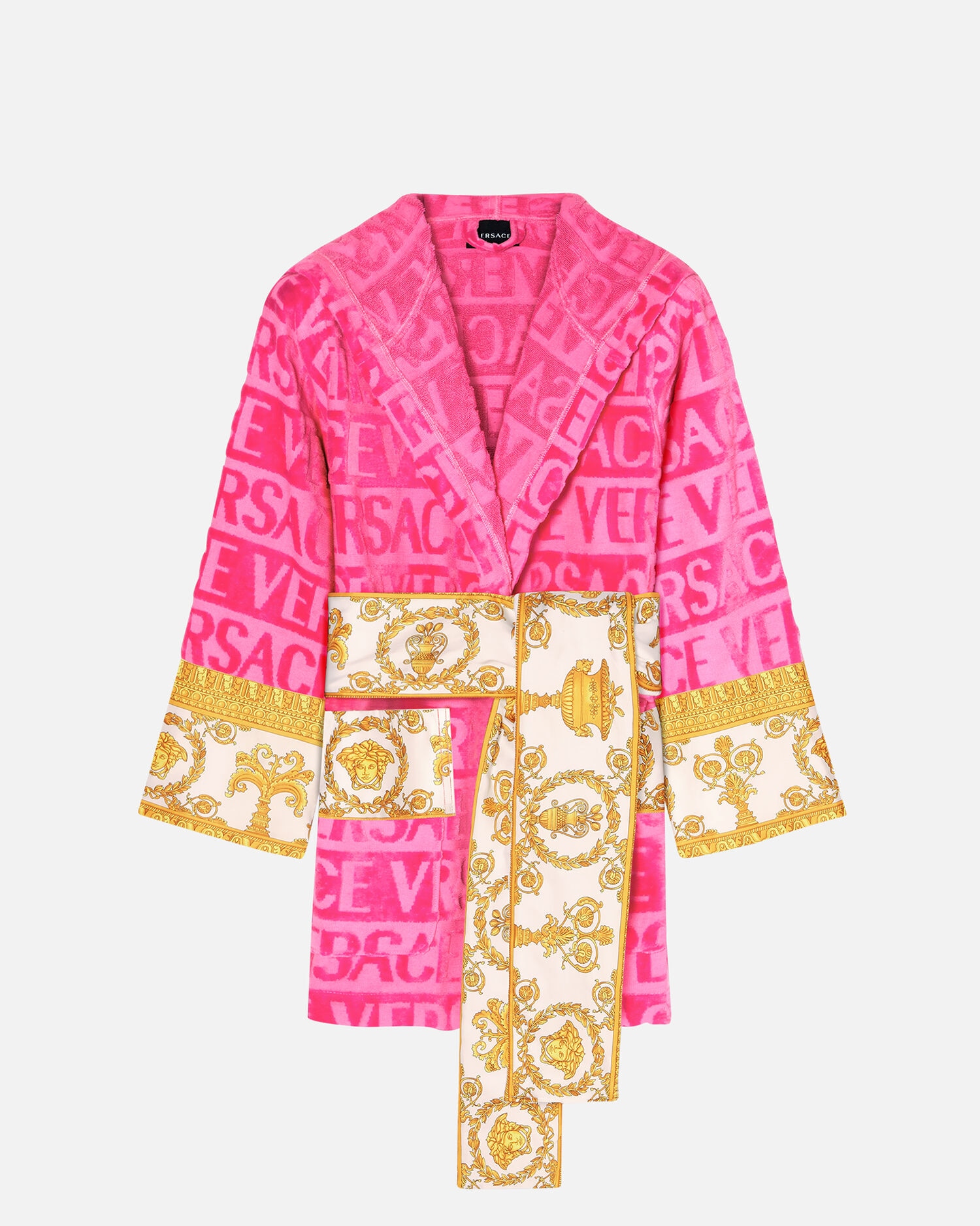 I ♡ Baroque Short Pink Bathrobe