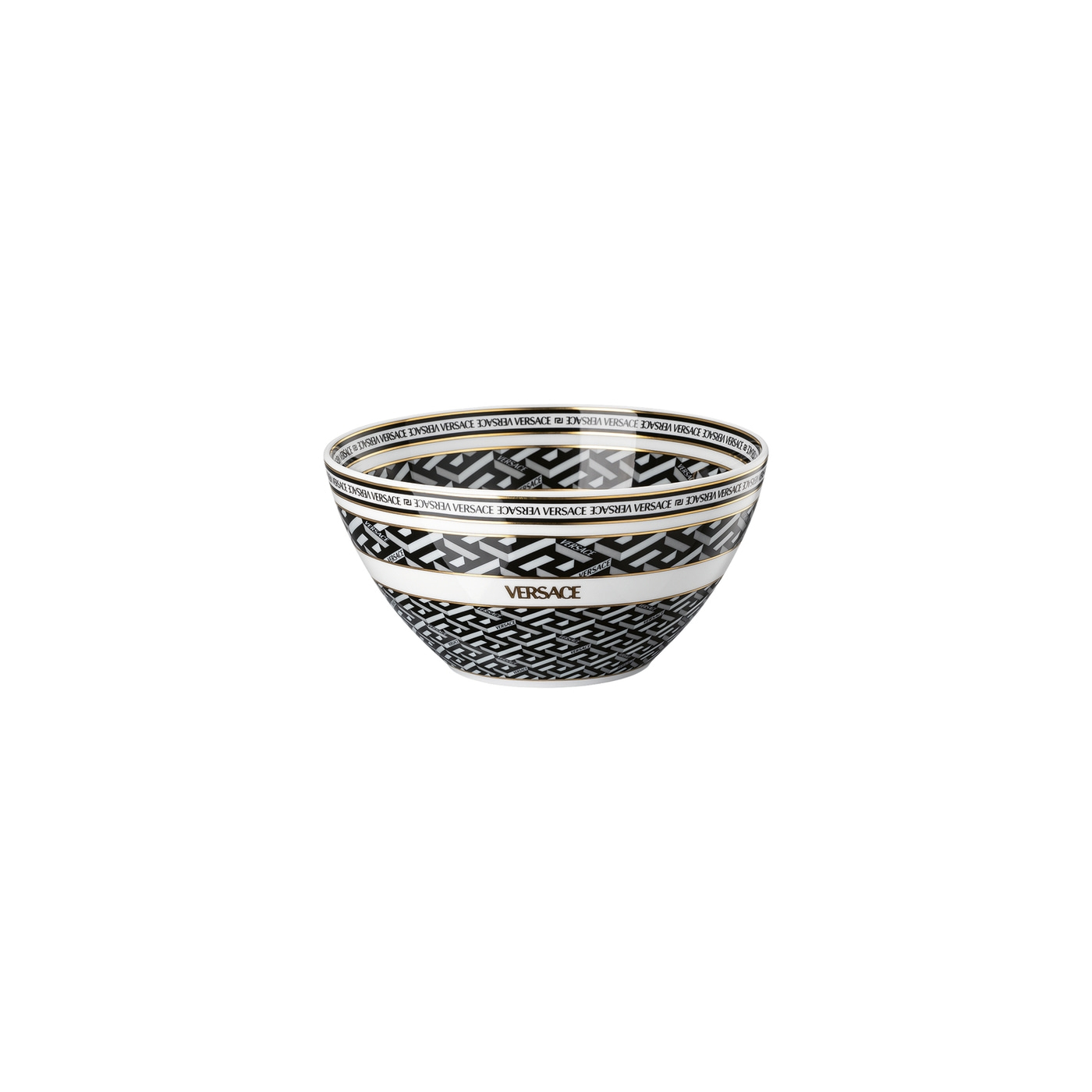 Versace Rosenthal La Greca Signature black bowl