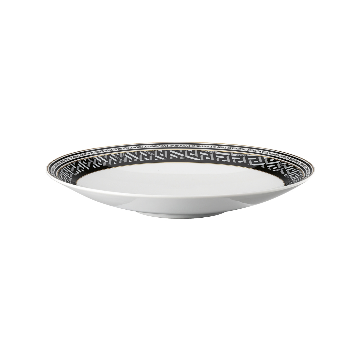 Versace Rosenthal La Greca Signature black gourmet plate