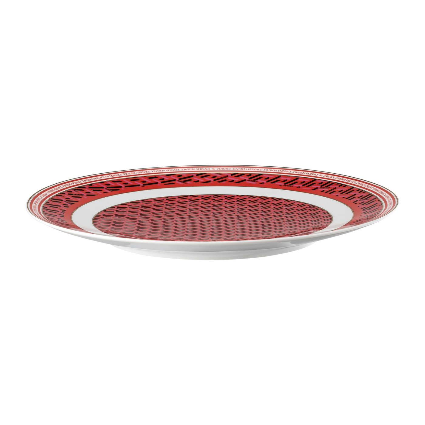 Versace Rosenthal La Greca Signature red service plate