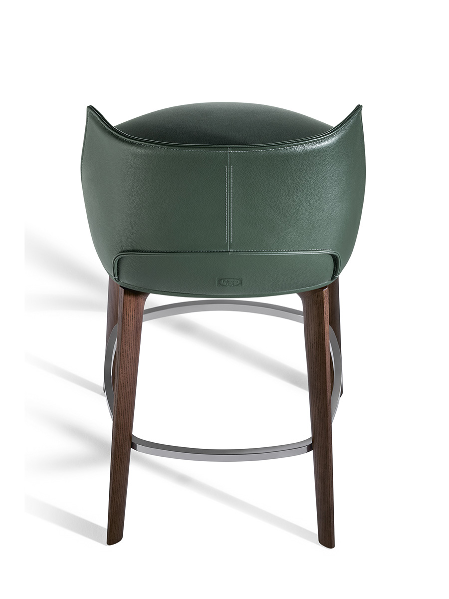 Archibald | Stool with wood base