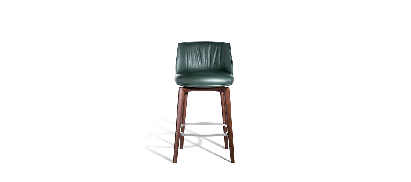 Archibald | Stool with wood base