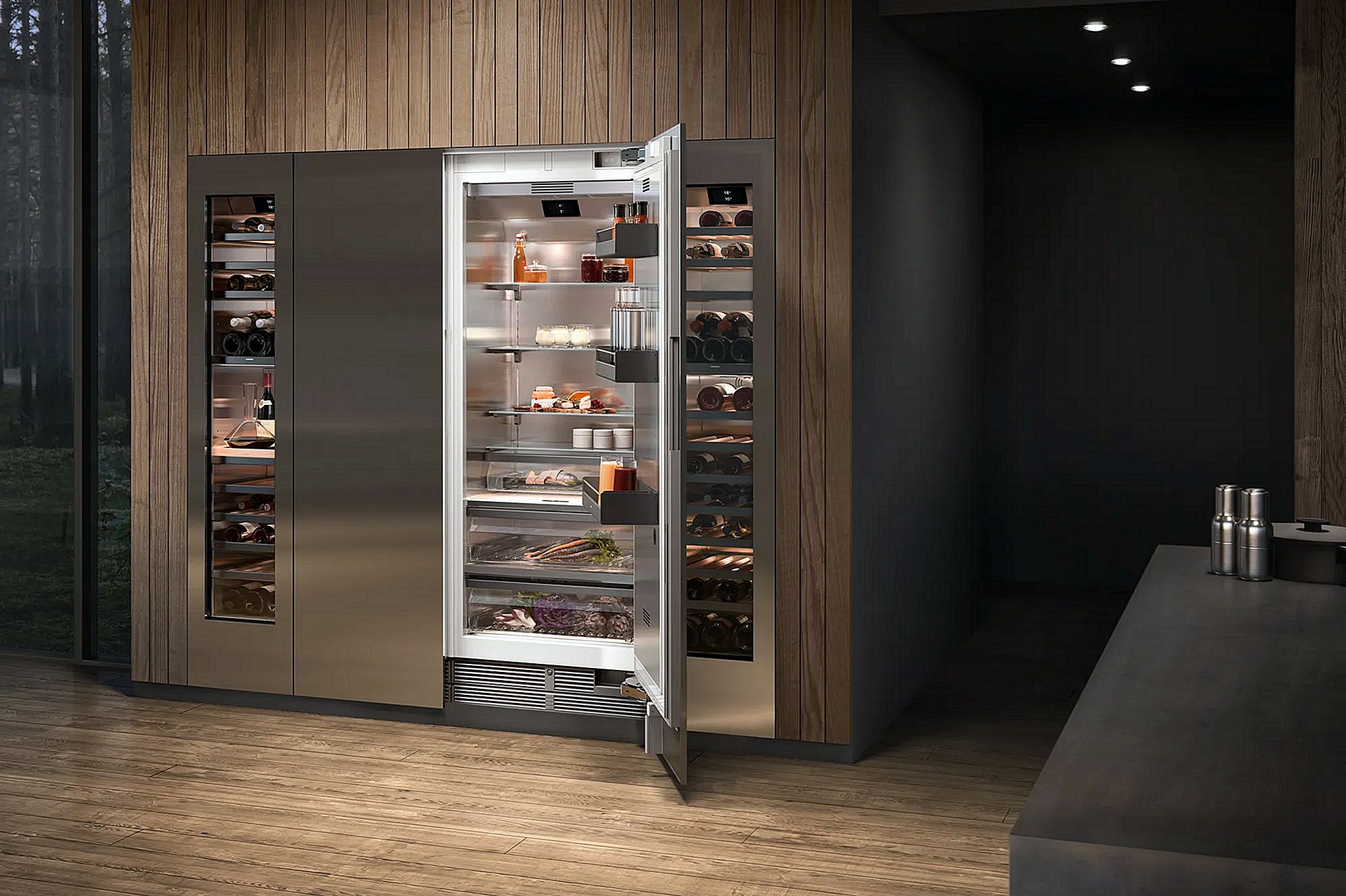 Gaggenau V.400 wine climate cabinet 45,7cm, glass 212.5 x 45.1 cm