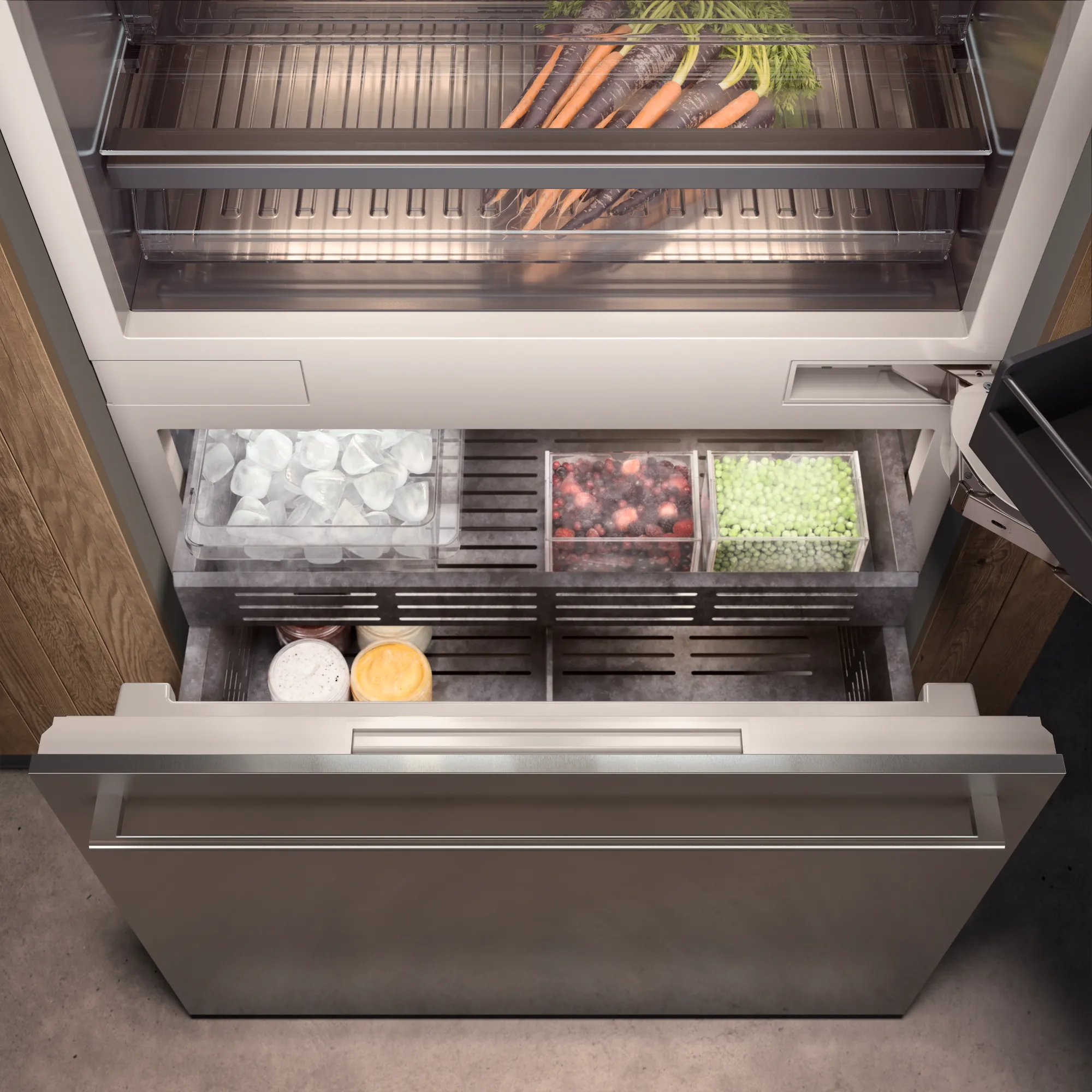 Gaggenau Vario 400 series fridge-freezer combination 212.5 x 75.6