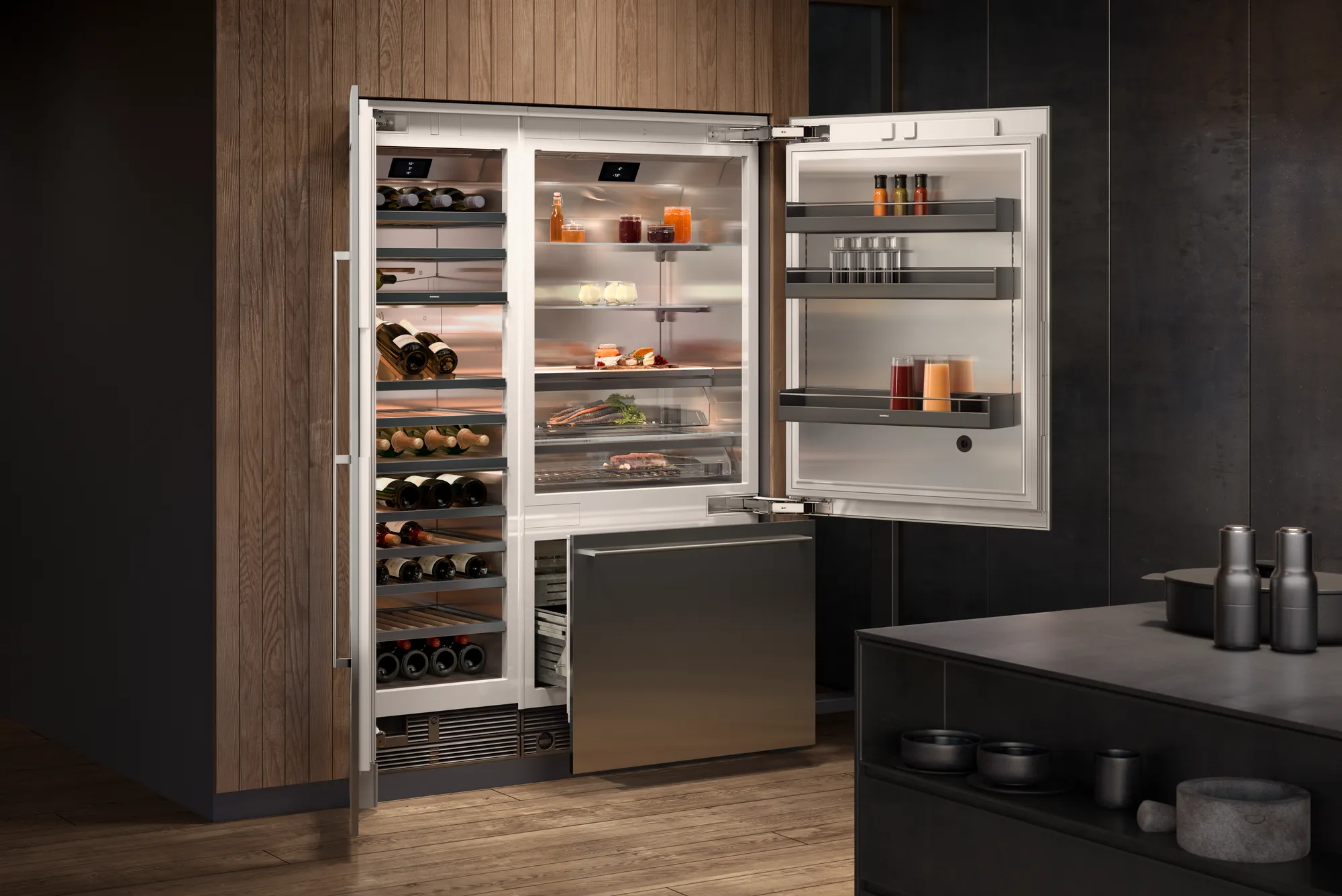 Gaggenau Vario 400 series fridge-freezer combination 212.5x90.8