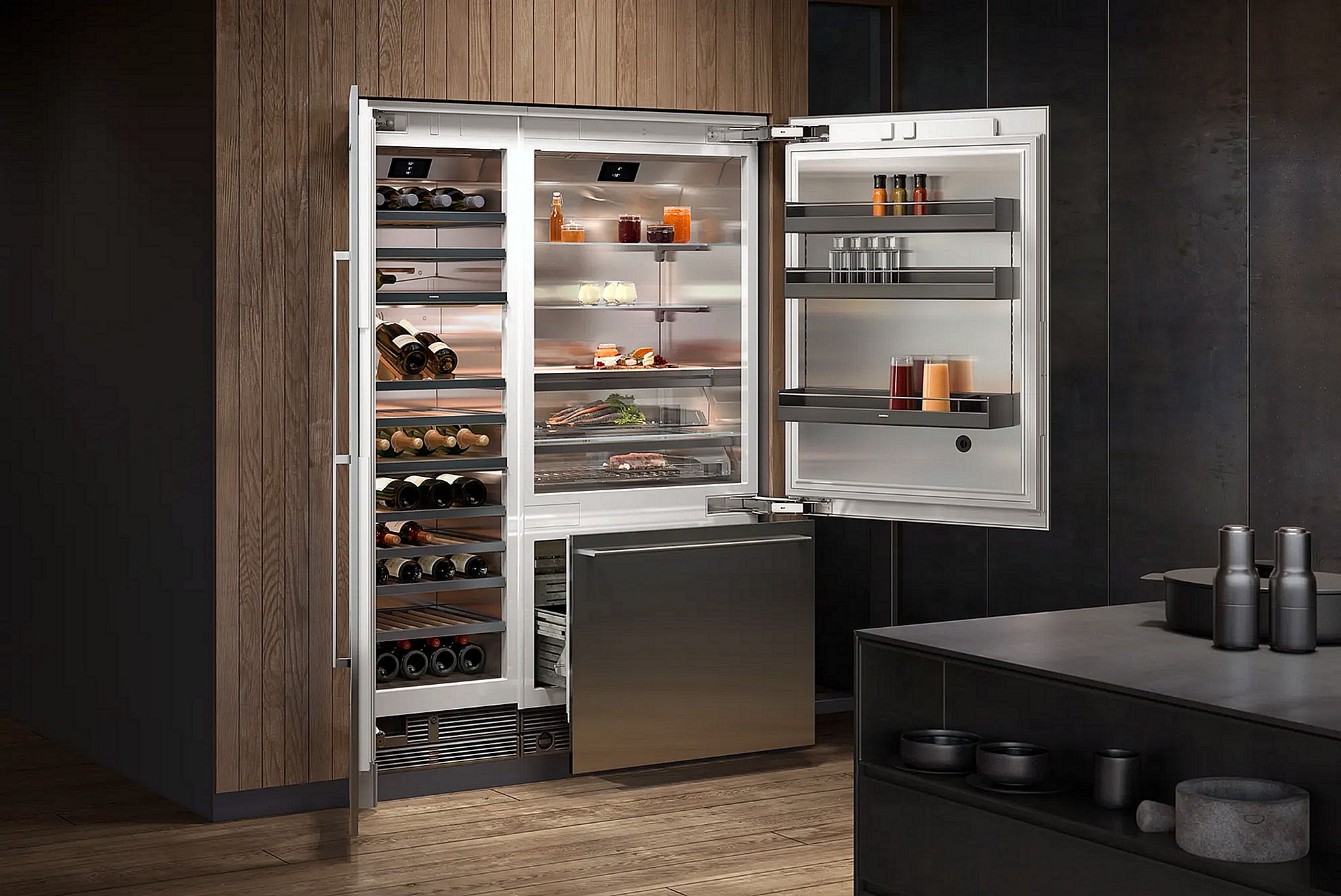 Gaggenau 400se Wine Cab H213.4cm W61cm 212.5 x 60.3 cm