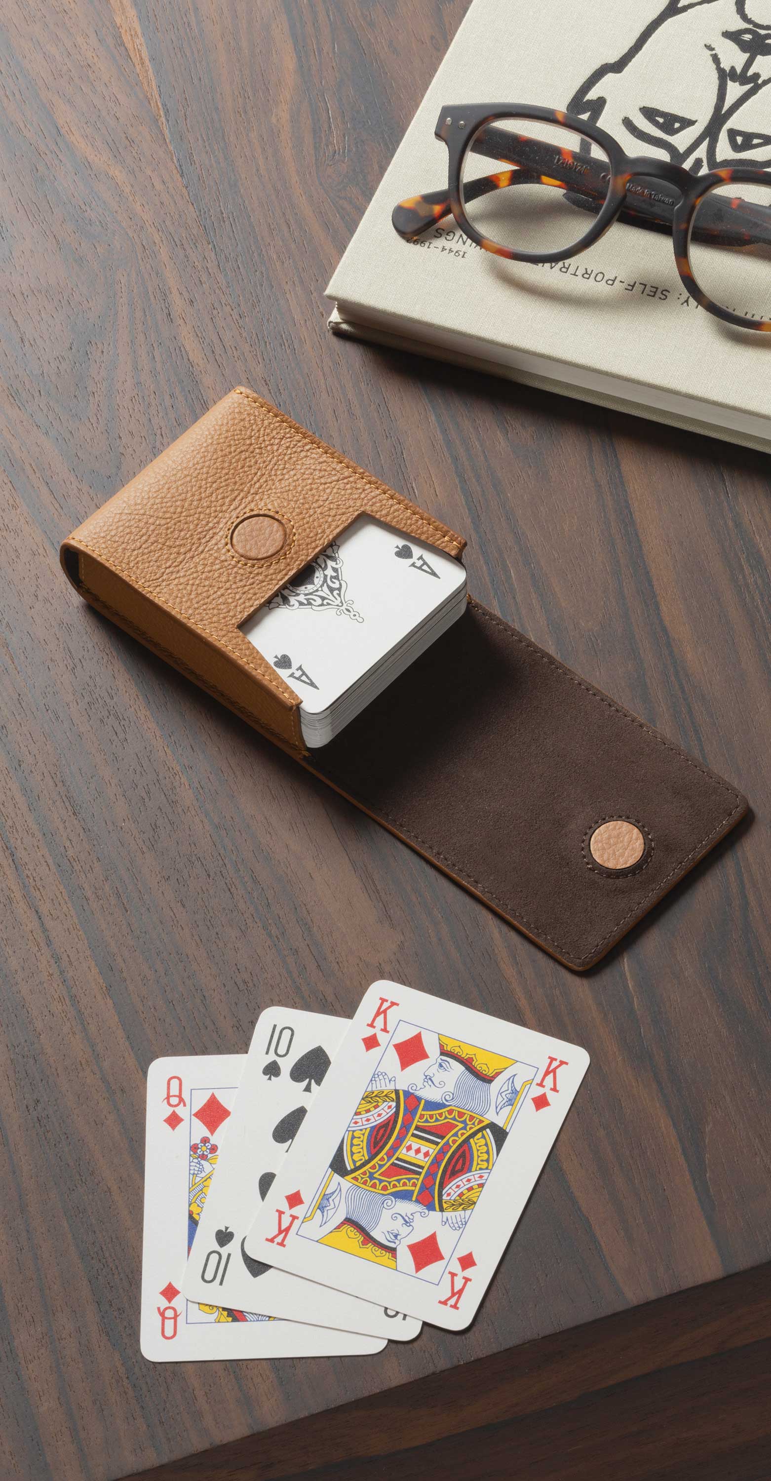 Games collection | Playing card leather pochette