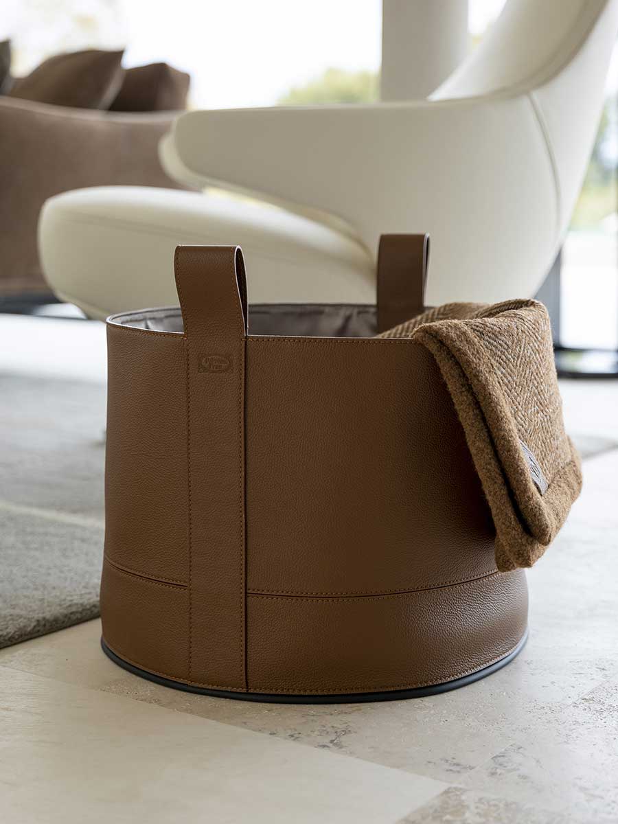 Leather basket | Basket