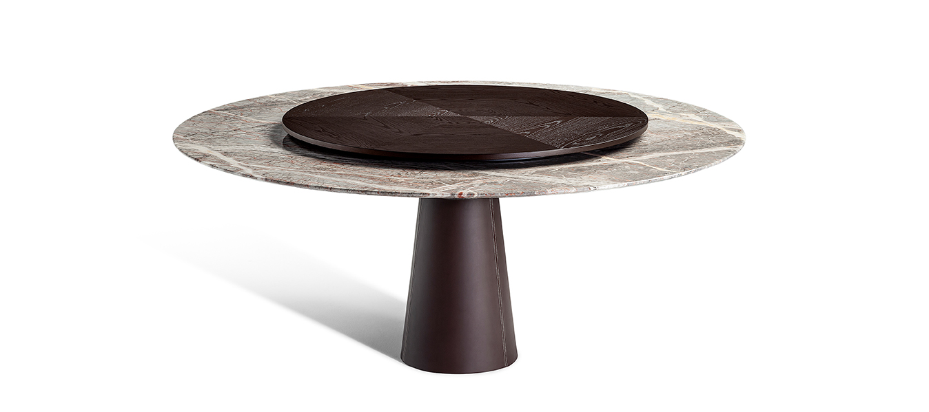 Mesa Due | Table with Lazy Susan