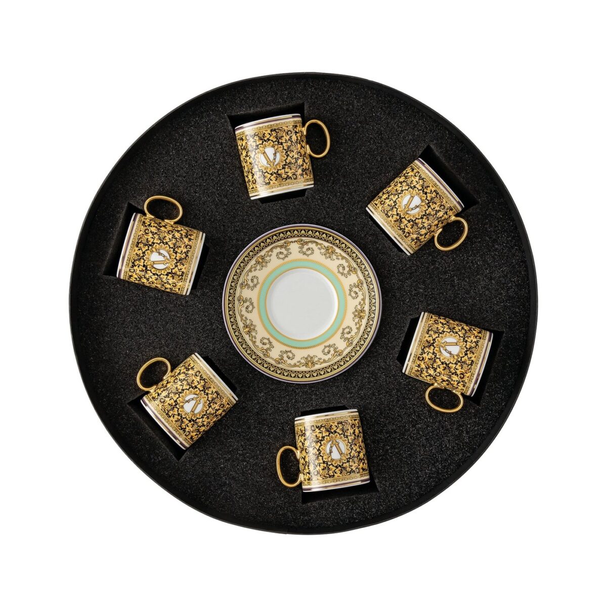 Versace Rosenthal Barocco Mosaic set of 6 espresso cups