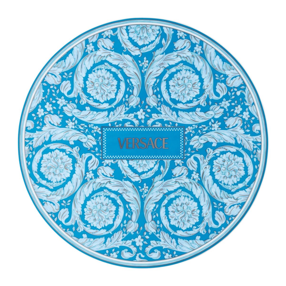 Versace Rosenthal Barocco Teal service plate