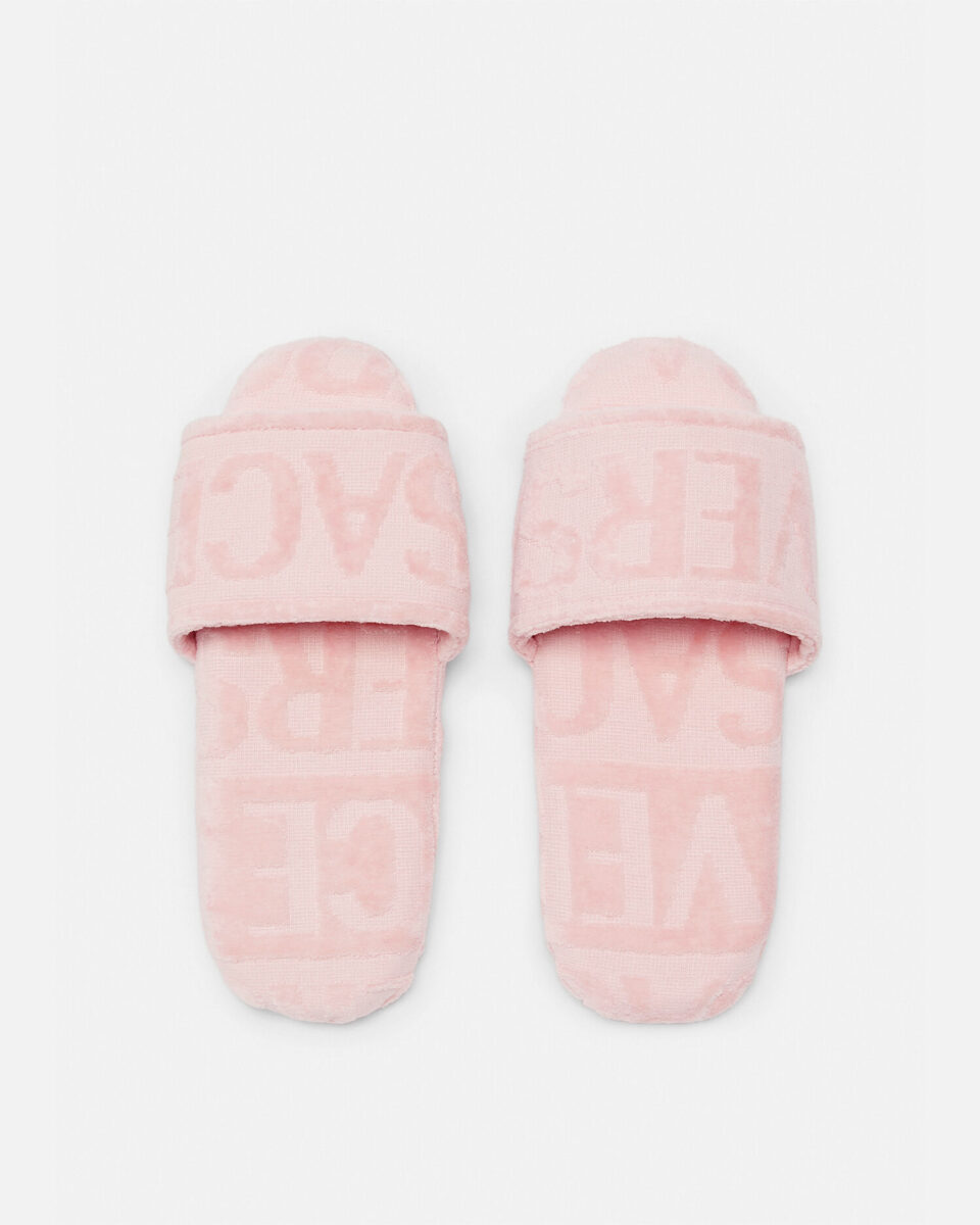 Versace Allover Slippers - Textiles