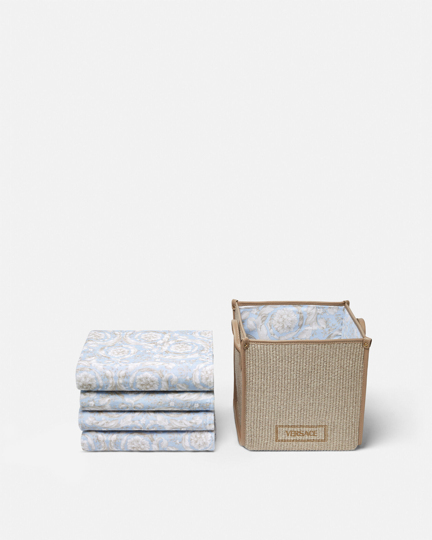 Barocco Floor Basket Towel Set - Textiles