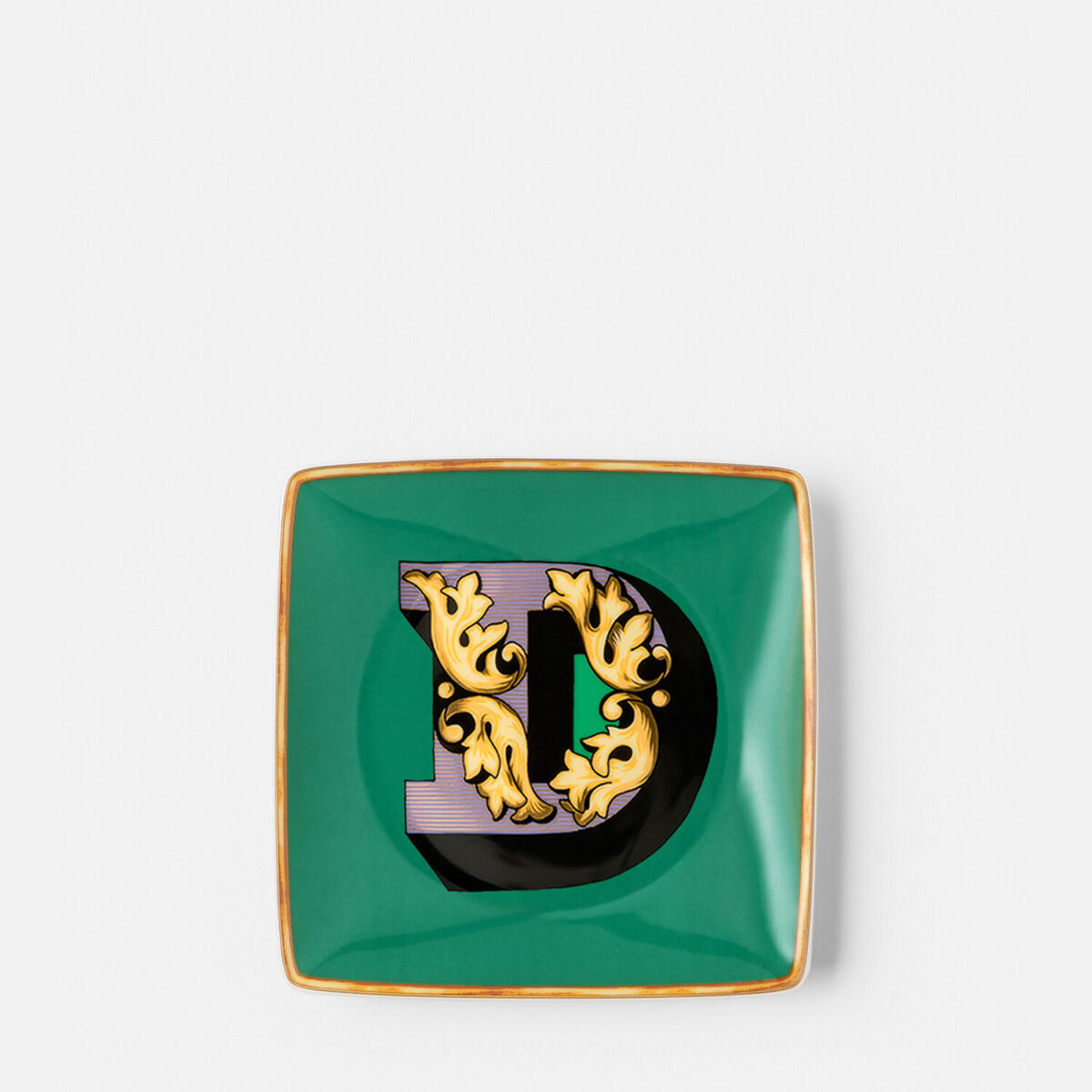 Versace Alphabet Square Plate 'D' 11