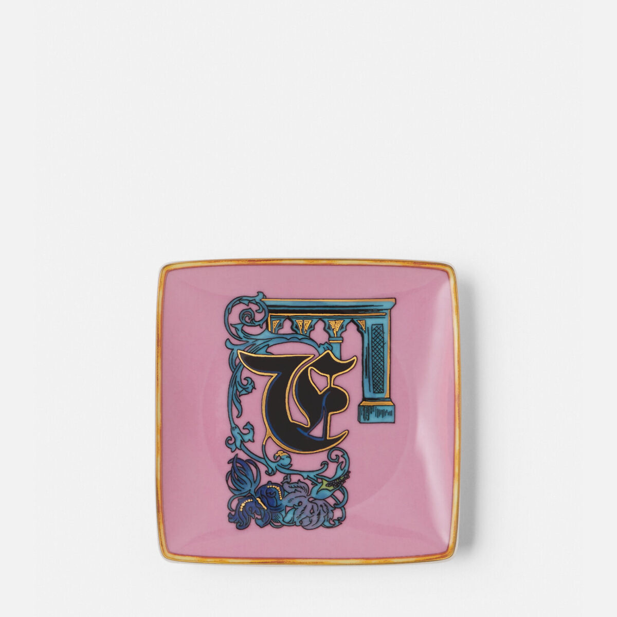 Versace Alphabet F Square Plate 12cm - Living