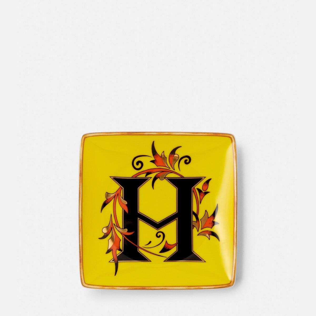 Versace Alphabet H Square Plate 12cm - Living