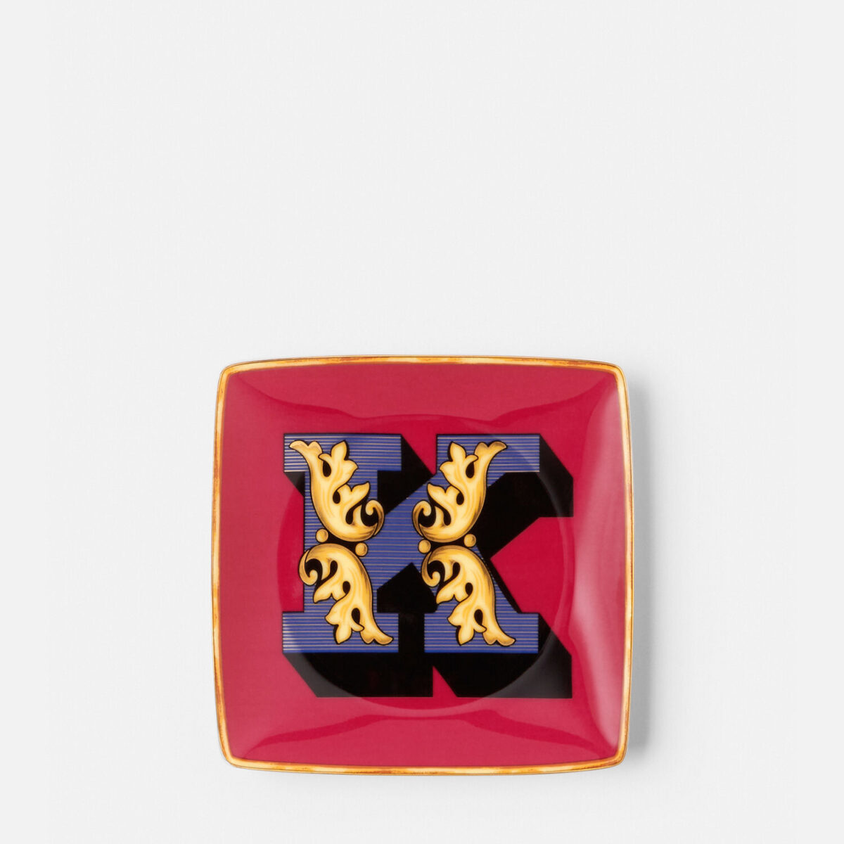 Versace Alphabet K Square Plate 12cm - Living