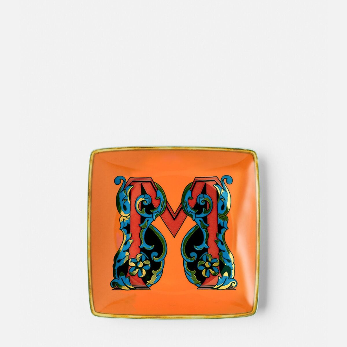 Versace Alphabet Square Plate 'M' 11