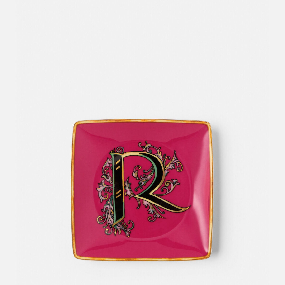 Versace Alphabet R Square Plate 12cm - Living