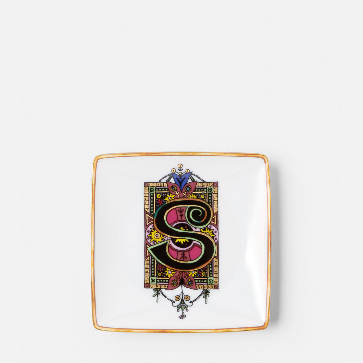 Versace Alphabet S Square Plate 12 cm - Living