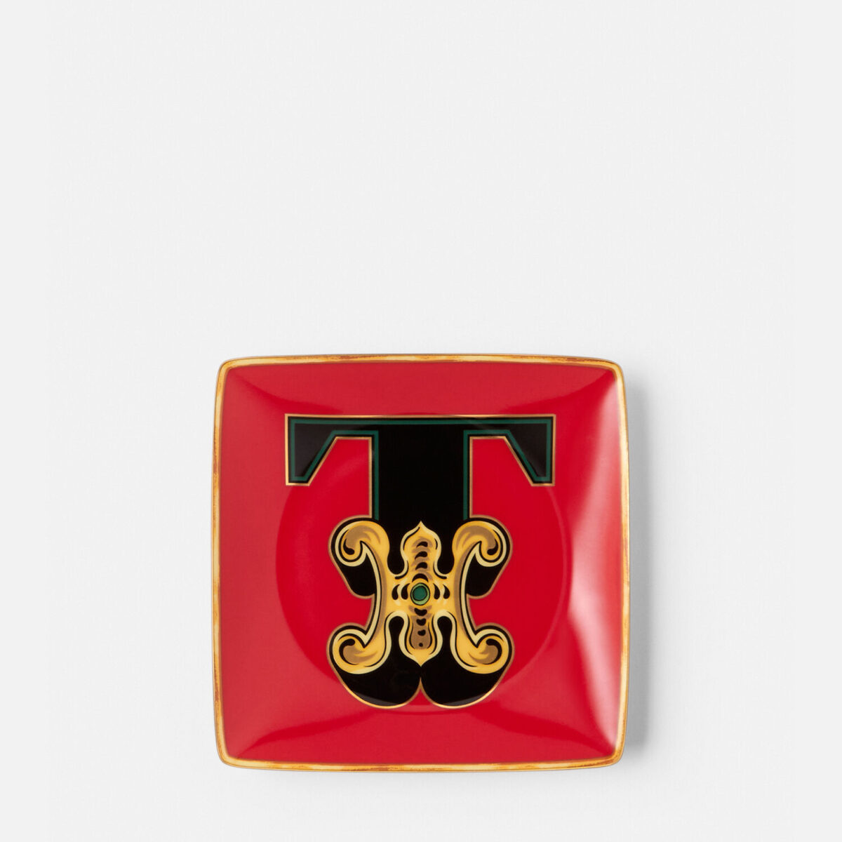 Versace Alphabet T Square Plate 12 cm - Living