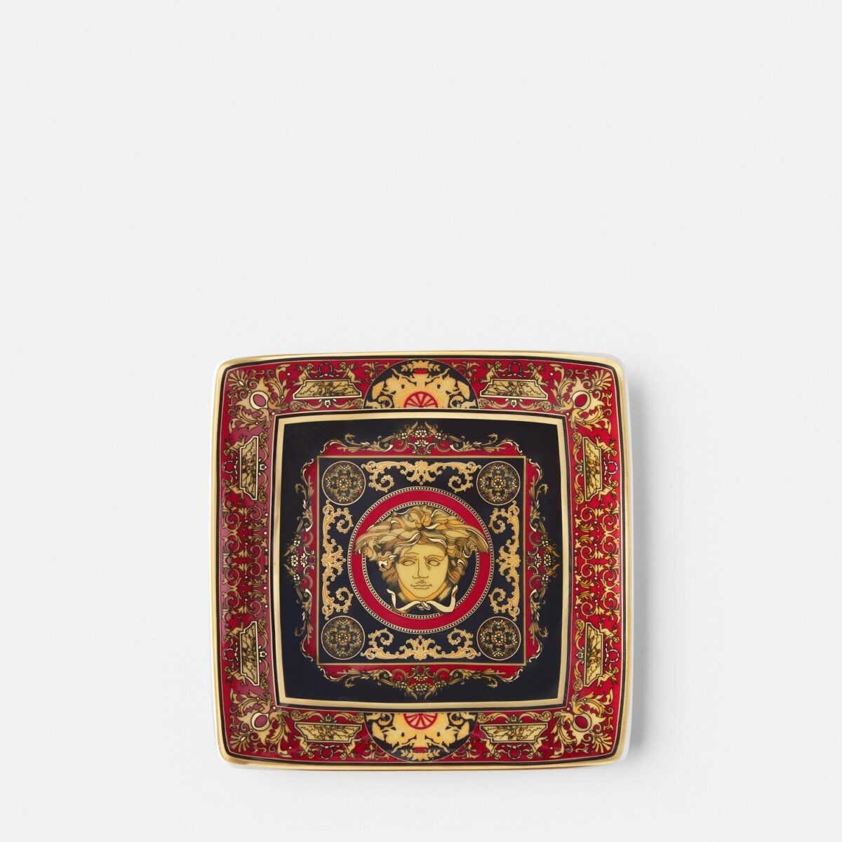 Medusa Red Square Plate 12 cm - Living