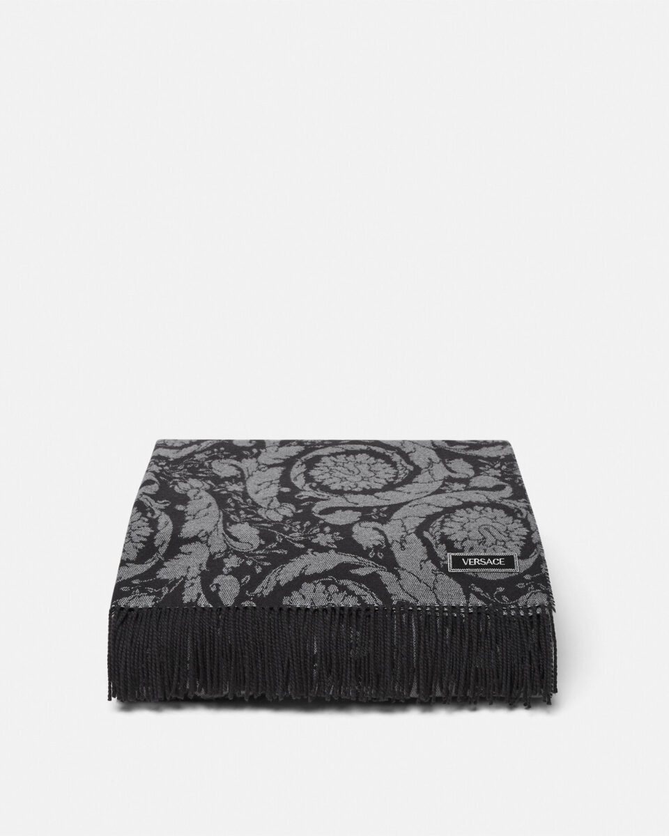 Barocco Cashmere Fringed Blanket - Textiles