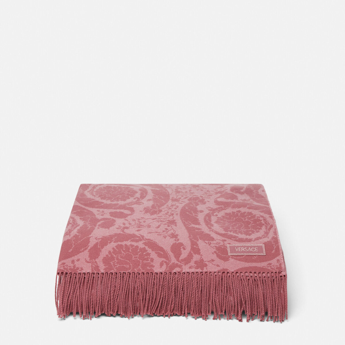 Barocco Cashmere Fringed Blanket - Textiles