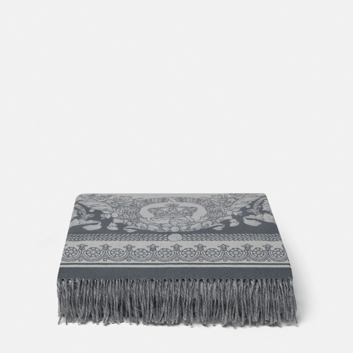 Crete de Fleur Fringed Blanket - Textiles