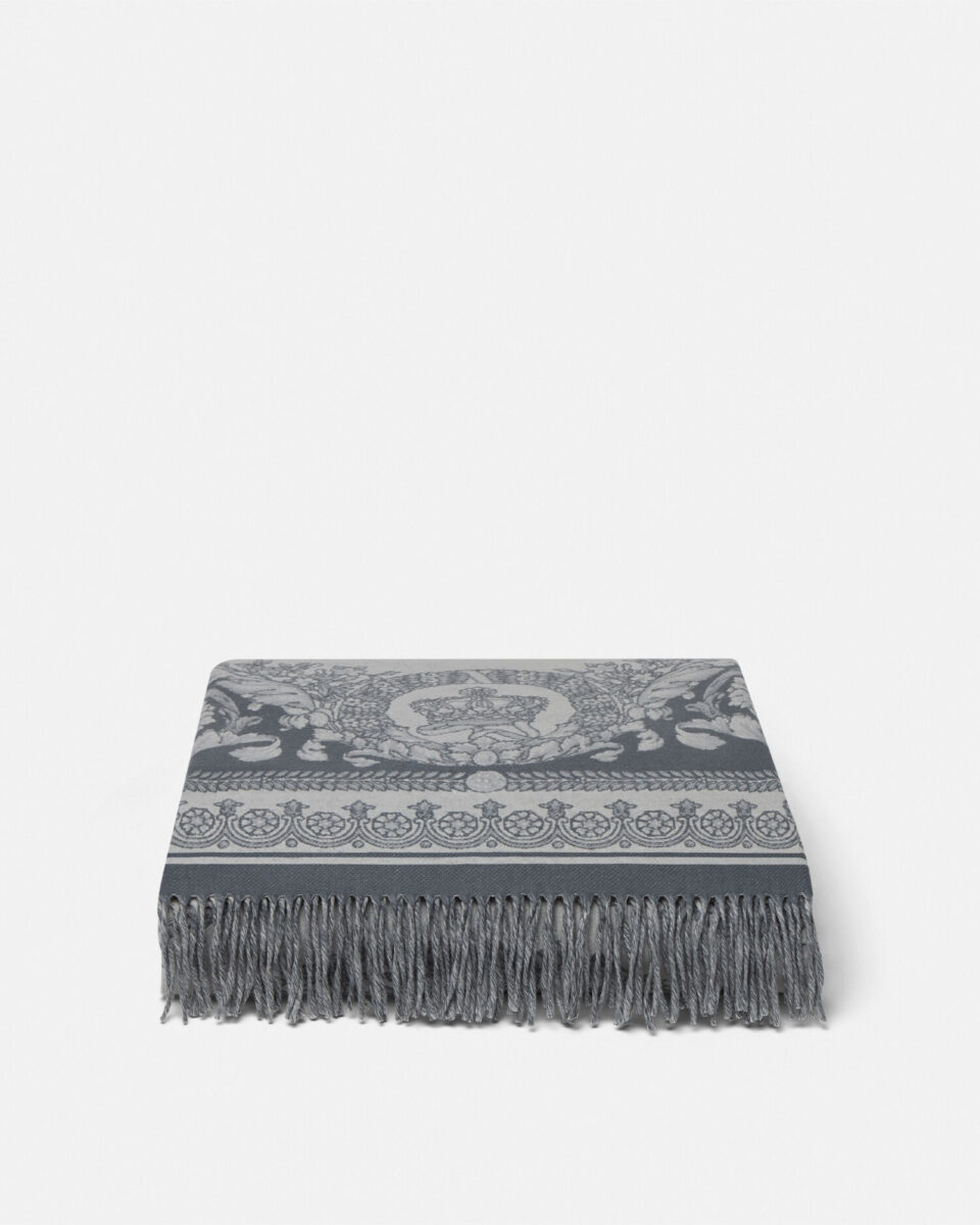 Crete de Fleur Fringed Blanket - Textiles