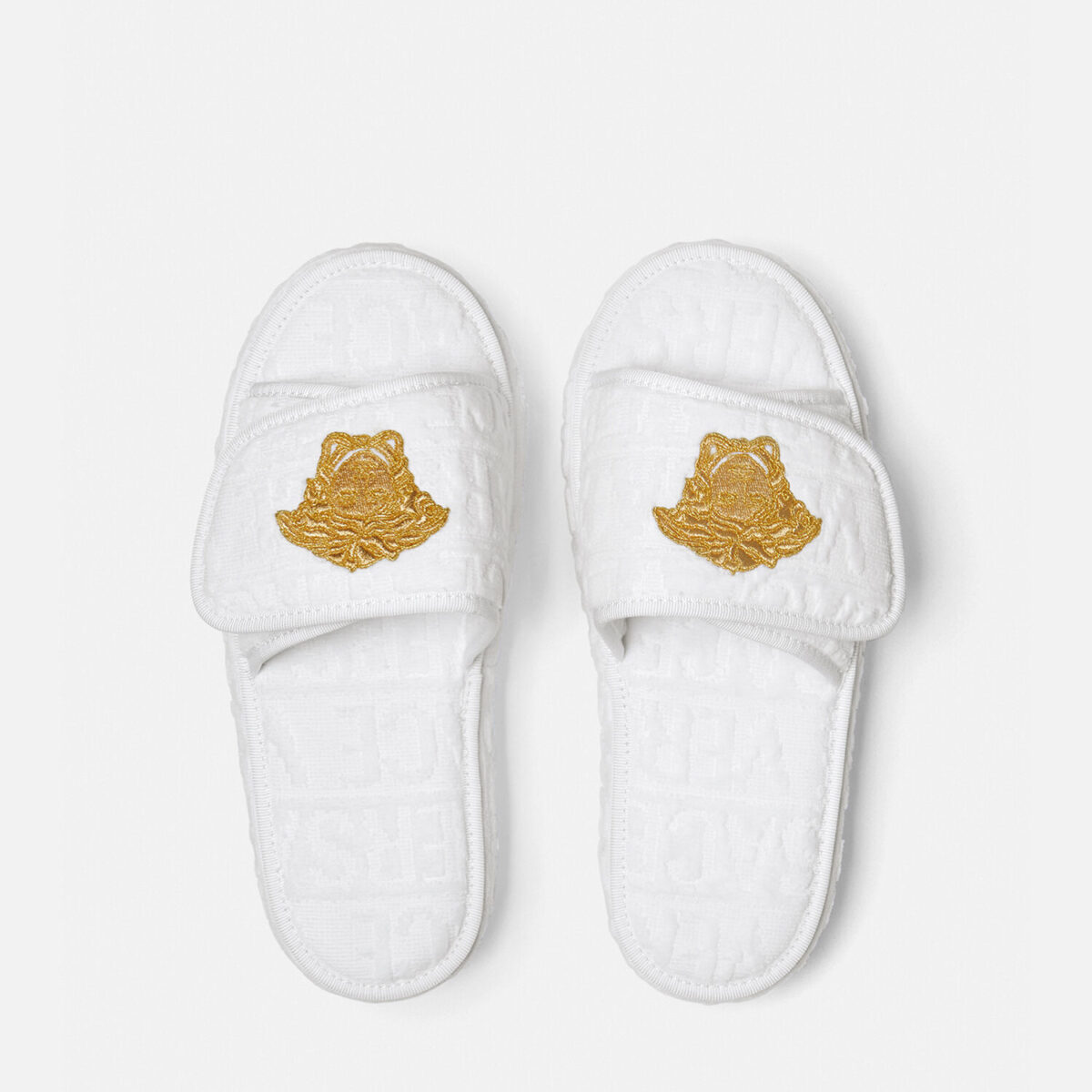 Versace Allover Slippers - Textiles